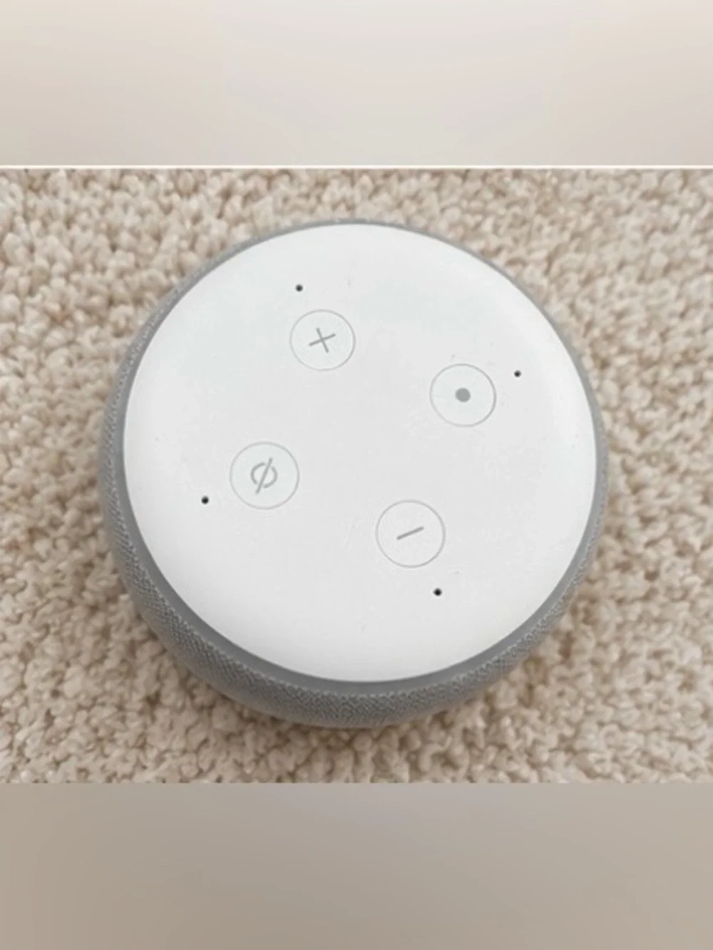 Amazon Echo Dot (3rd Gen) – White/Light Gray + Original Charger